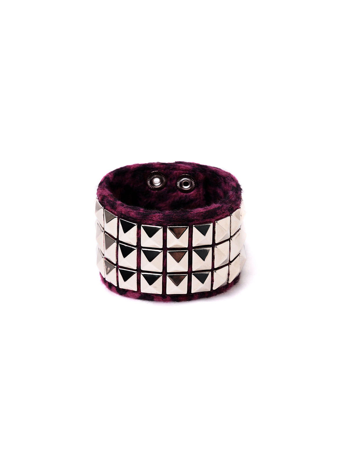 STUDDED FAUX FUR WRIST CUFF