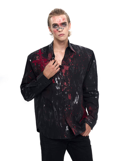 CRIMSON SPLATTER THORN CROSS SHIRT