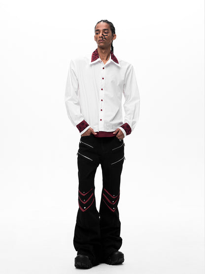 TWO-PIECE DOUBLE COLLAR SHIRT
