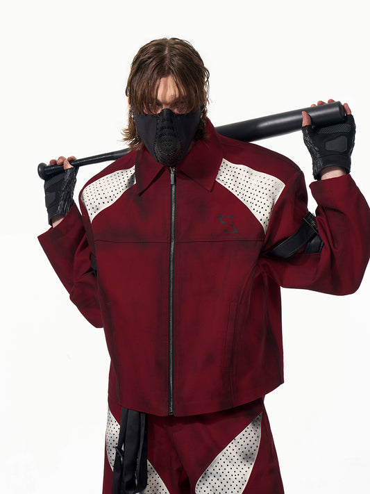 DISTRESSED RED CYBER-MOTO SET