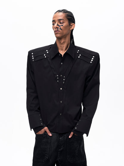 RIVET DOUBLE CUFF SHIRT